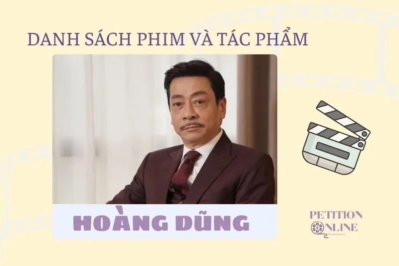 Danh sách đầy đủ các tác phẩm của diễn viên Hoàng Dũng