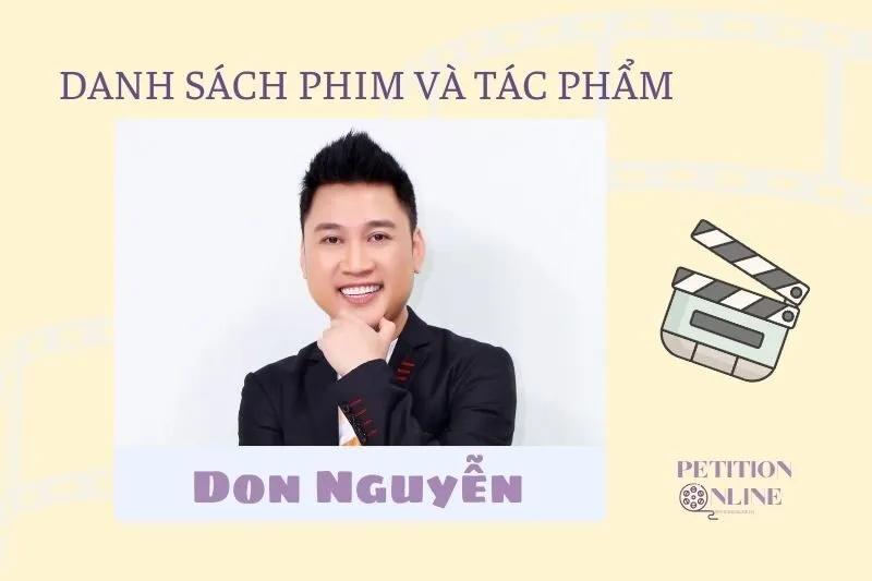 Danh sách các bộ phim, tác phẩm và chương trình Don Nguyễn đã tham gia