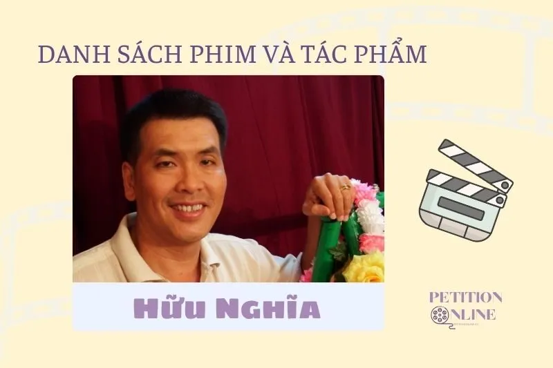 Danh sách đầy đủ các bộ phim, tác phẩm, và chương trình mà diễn viên Hữu Nghĩa đã tham gia