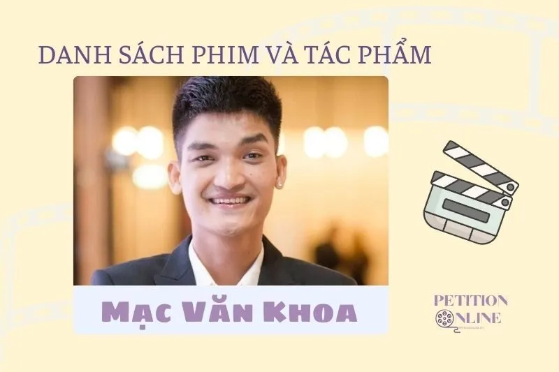 Danh sách các bộ phim, tác phẩm và chương trình Mạc Văn Khoa đã tham gia