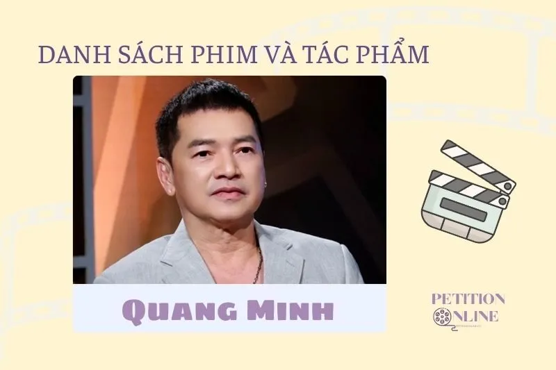 Danh sách các bộ phim, tác phẩm và chương trình của Quang Minh