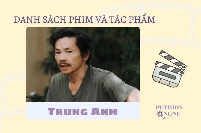 Danh sách các bộ phim/tác phẩm/chương trình mà diễn viên Trung Anh đã tham gia