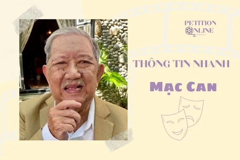 Thông tin nhanh về diễn viên Mạc Can