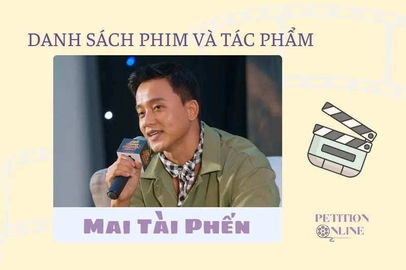 Danh sách phim, tác phẩm, chương trình diễn viên Mai Tài Phến tham gia